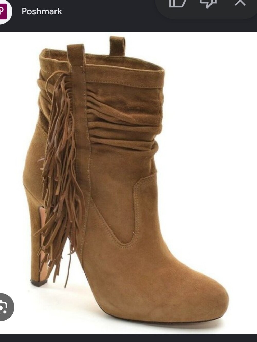 Jean-michel Cazabat Made In Italy Tan Fringe Suede Ankle Boots